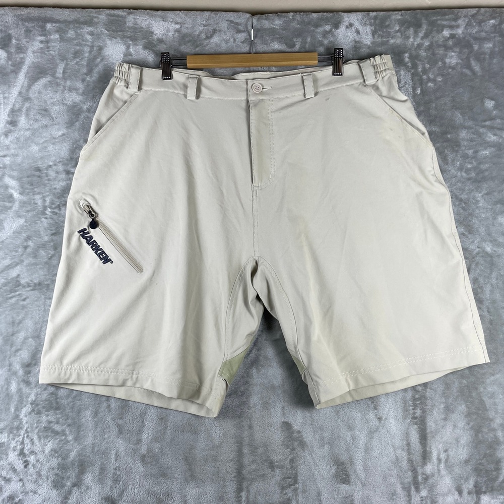 Harken Sailing Shorts Mens 40 fits 38 Tan Performance Cargo Reinforced Seat